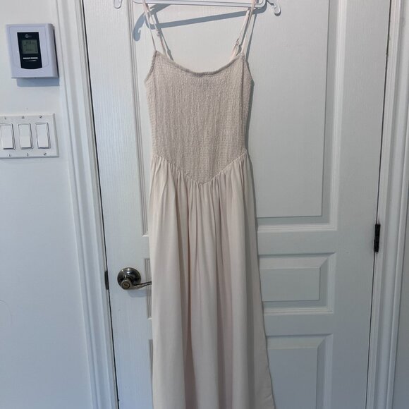 Cami Ruched Linen Maxi Dress - Picture 6 of 7